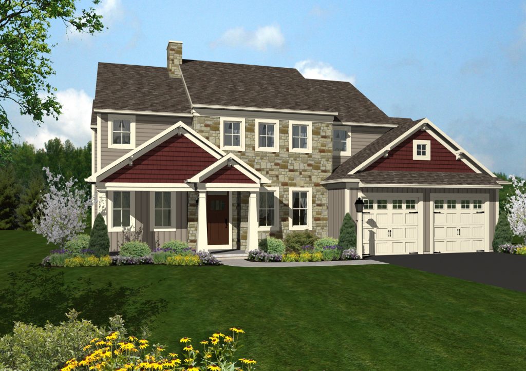 builder house plans and 3d rendering