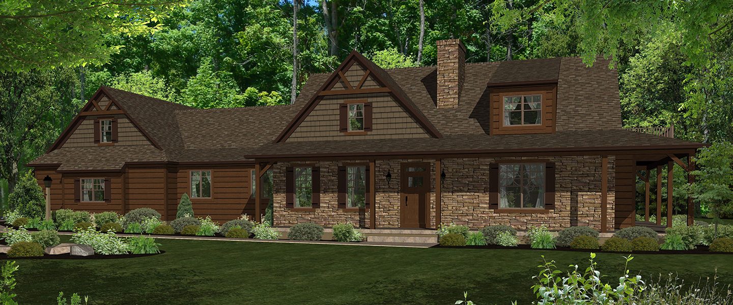 new stone 3d rendered home